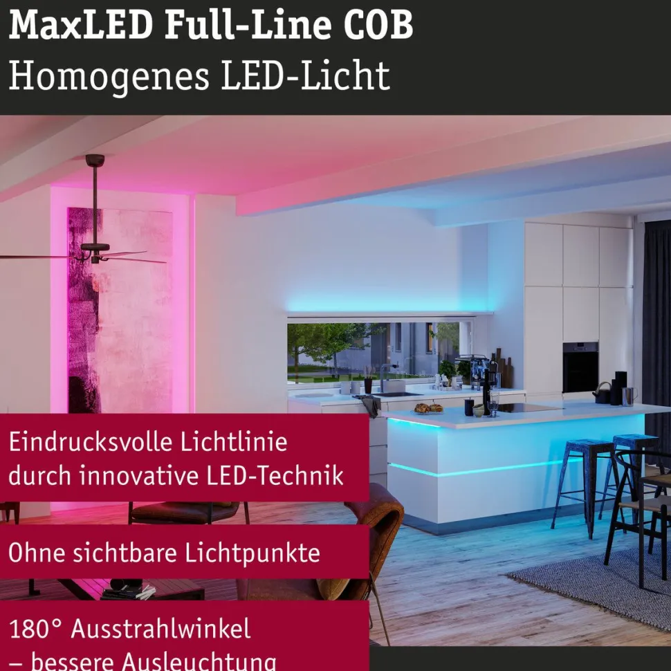 LED-valonauhasetti Paulmann MaxLED 500, COB, 1.5m, 10W, 530lm/m, RGBW+, 24VA