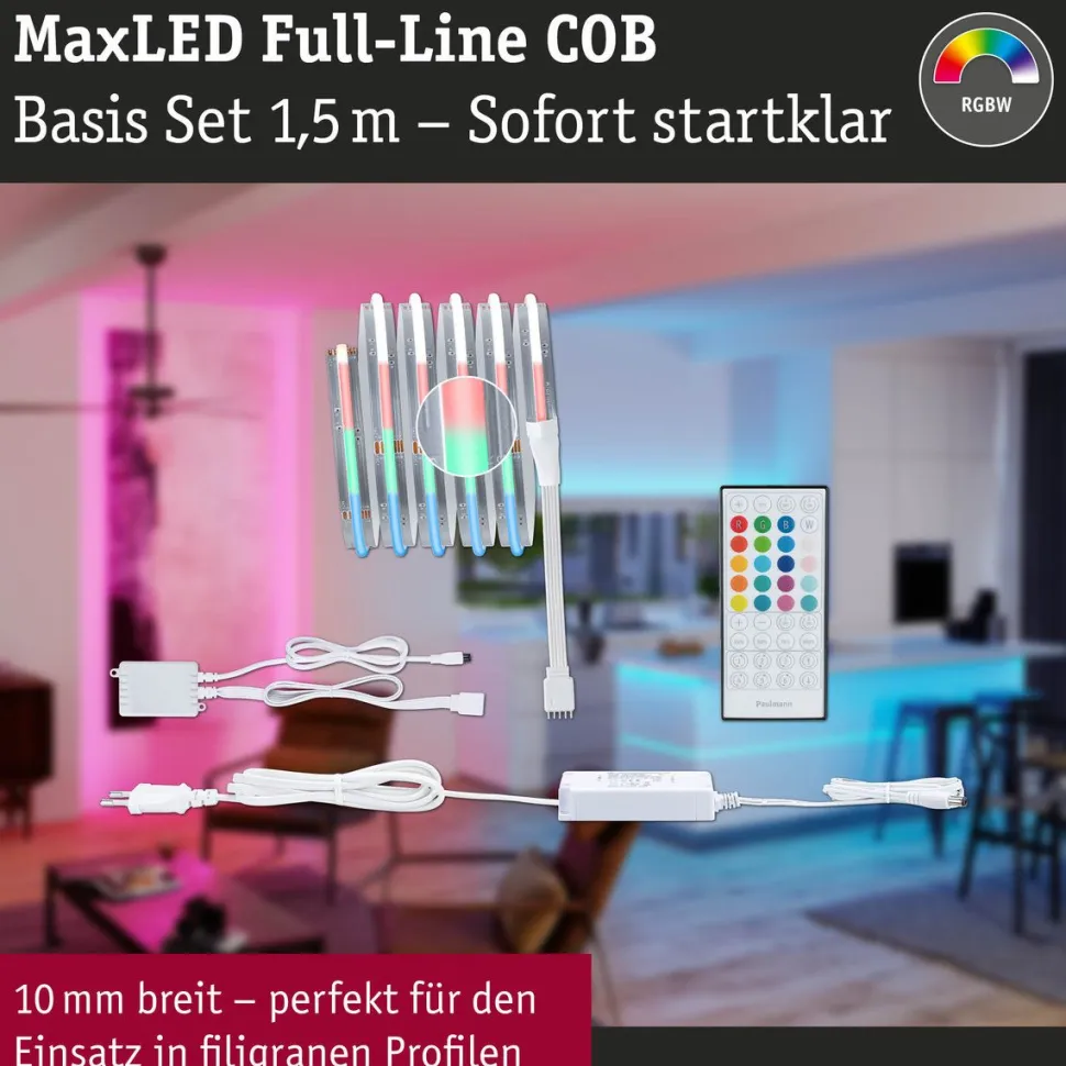 LED-valonauhasetti Paulmann MaxLED 500, COB, 1.5m, 10W, 530lm/m, RGBW+, 24VA