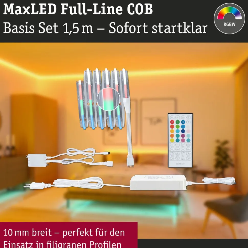 LED-valonauhasetti Paulmann MaxLED 1000, COB, 1.5m, 17W, 1038lm/m, RGBW+, 48VA