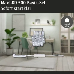 LED-valonauhasetti Paulmann MaxLED 500, 1.5m, 5.5W, 550lm/m, 4000K, 20VA, neutraali valkoinen