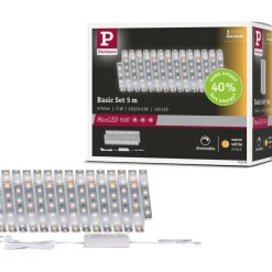 LED-valonauhasetti Paulmann MaxLED 500, 1.5m, 5.5W, 550lm/m, 4000K, 20VA, neutraali valkoinen