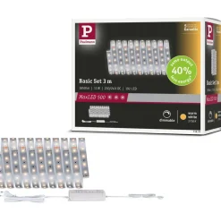 LED-valonauhasetti Paulmann MaxLED 500, 1.5m, 5.5W, 550lm/m, 4000K, 20VA, neutraali valkoinen