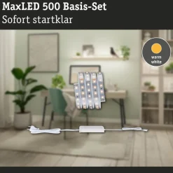 LED-valonauhasetti Paulmann MaxLED 500, 1.5m, 5.5W, 550lm/m, 4000K, 20VA, neutraali valkoinen