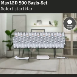 LED-valonauhasetti Paulmann MaxLED 500, 1.5m, 5.5W, 550lm/m, 4000K, 20VA, neutraali valkoinen