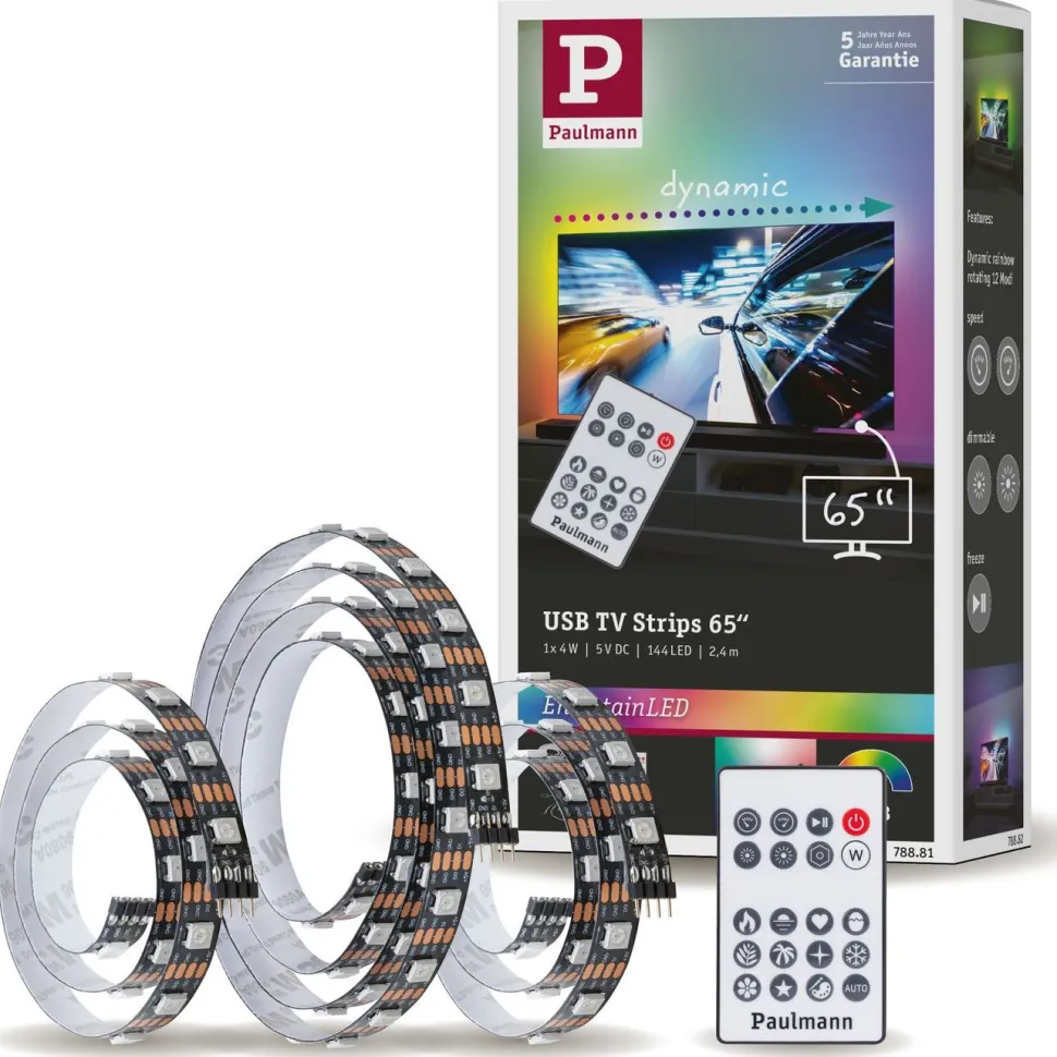 LED-valonauha televisioon Paulmann EntertainLED, USB, 55'', 2m, 3,5W, 60LEDs/m, RGB+