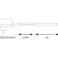 LED-valonauha ulkokäyttöön Paulmann SimpLED, 3m, IP65, 12W, 200lm/m, 3000K, 18VA