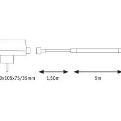 LED-valonauha ulkokäyttöön Paulmann SimpLED, 5m, IP65, 20W, 200lm/m, 6500K, 24VA