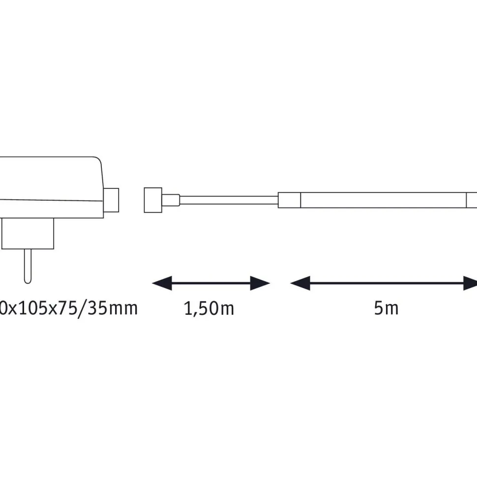 LED-valonauha ulkokäyttöön Paulmann SimpLED, 5m, IP65, 20W, 200lm/m, 6500K, 24VA
