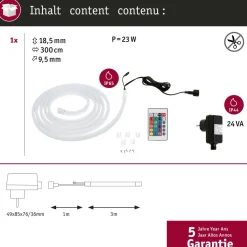 LED-valonauha ulkokäyttöön Paulmann SimpLED, 3m, IP65, 19.5W, 38lm/m, 72LEDs/m, RGB