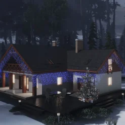 LED-valonauhaverho jääpuikot 10 m 400 LEDiä värikäs 8 toimintoa