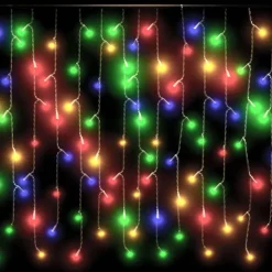 LED-valonauhaverho jääpuikot 10 m 400 LEDiä värikäs 8 toimintoa