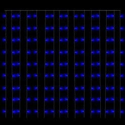 LED-valonauhaverho keijuvalot 3x3m 300xLED sininen 8 toimintoa