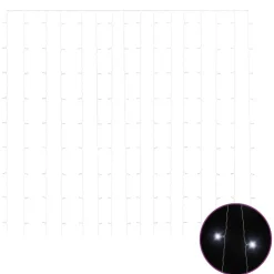 LED-valonauhaverho keijuvalot 3x3m 300xLED sininen 8 toimintoa