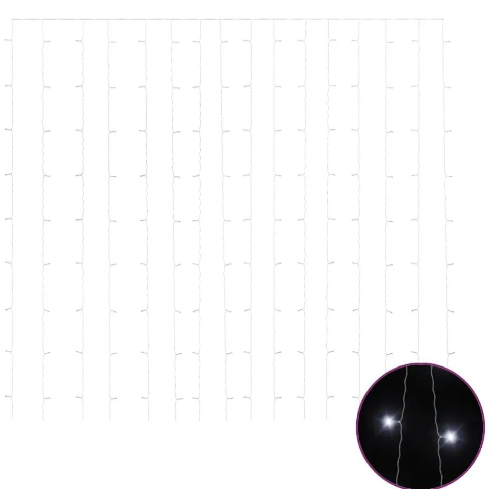 LED-valonauhaverho keijuvalot 3x3m 300xLED sininen 8 toimintoa