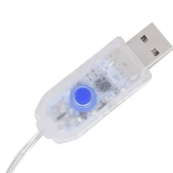 LED-valonauhaverho keijuvalot 3x3m 300xLED sininen 8 toimintoa
