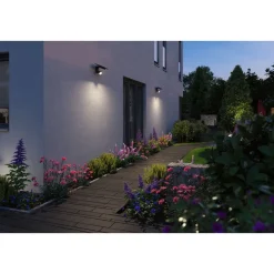 LED-valonheitin aurinkokennolla Paulmann Solar Flotas, hämäräohjattu liiketunnistin (HF), IP65, 3000K, 700lm, antrasiitti