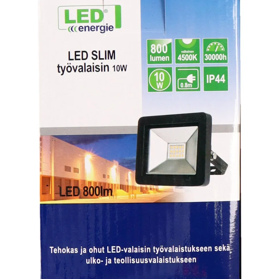 LED-valonheitin Led Energie Slim, 10W, 1000lm, 4500K, IP44
