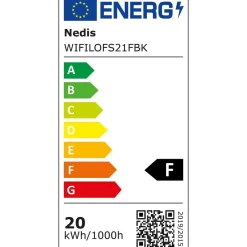 LED-valonheitin Nedis SmartLife, wi-fi, 20W, liiketunnistimella, 3000-6500K