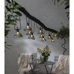 LED-valosarja Star Trading Circus Shade 12-osainen 495cm harmaa