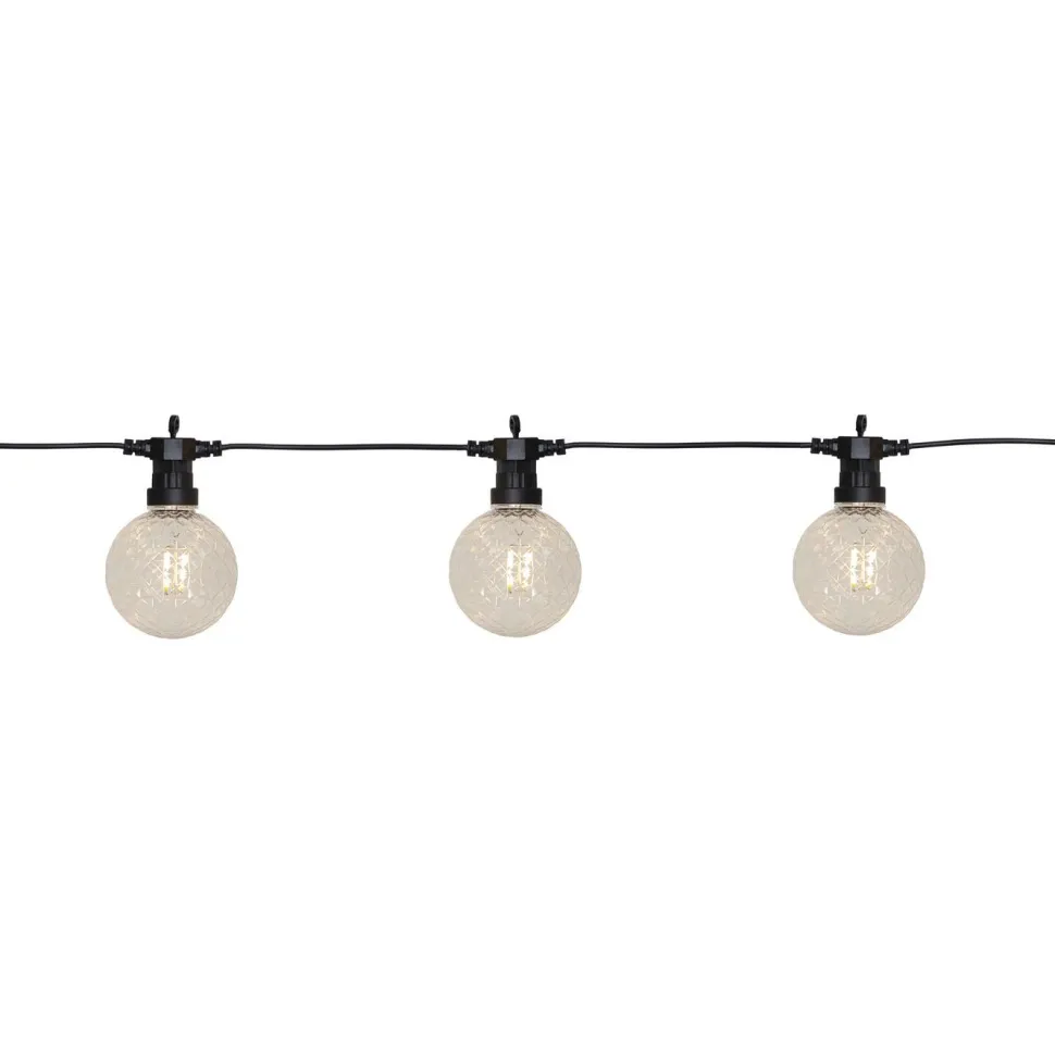 LED-valosarja Star Trading Circus Comb, 10-osainen, 4.5m, musta/kirkas