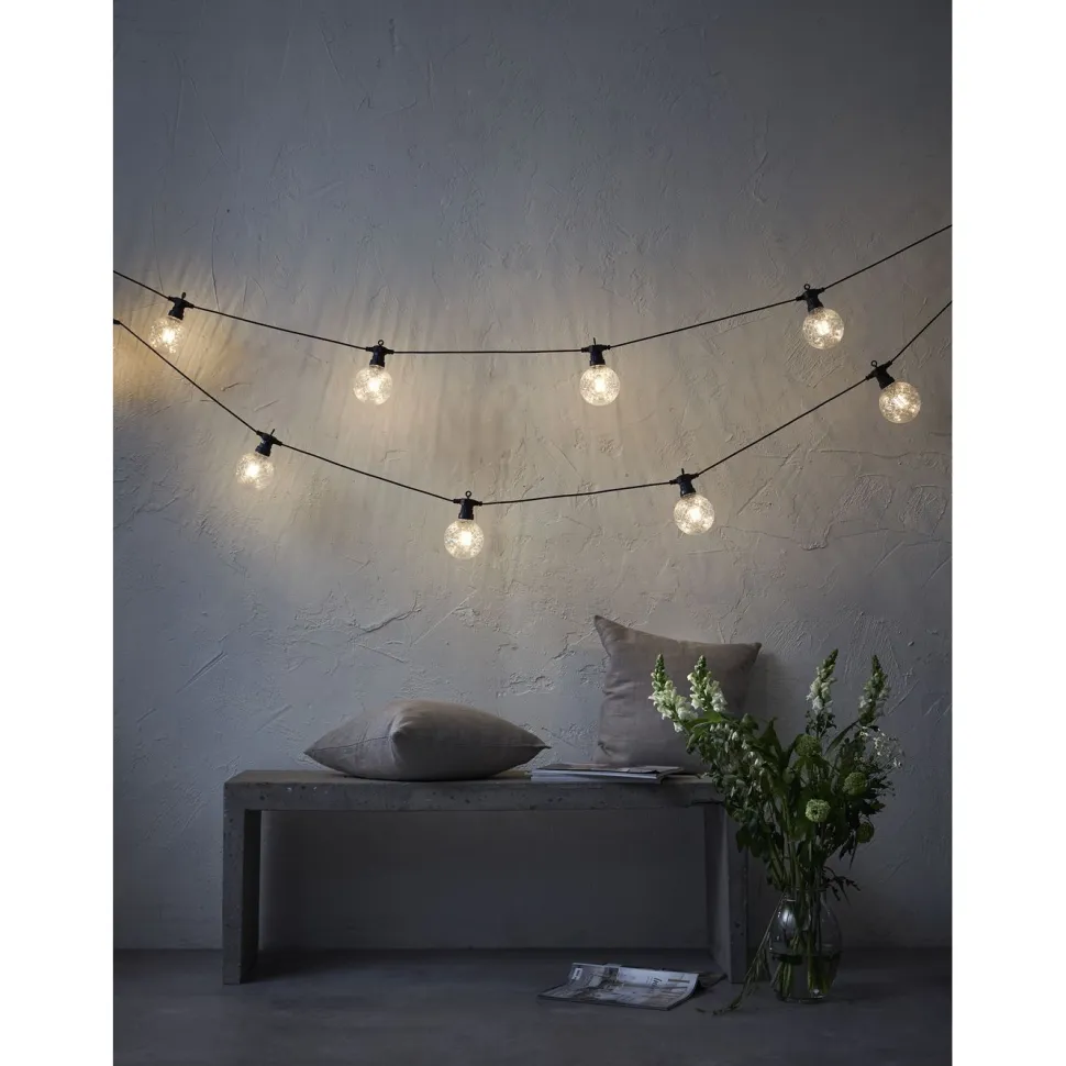 LED-valosarja Star Trading Circus Comb, 10-osainen, 4.5m, musta/kirkas