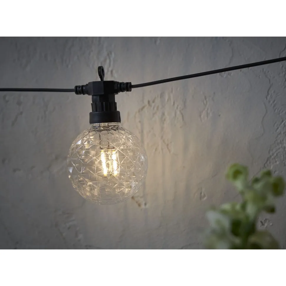 LED-valosarja Star Trading Circus Comb, 10-osainen, 4.5m, musta/kirkas