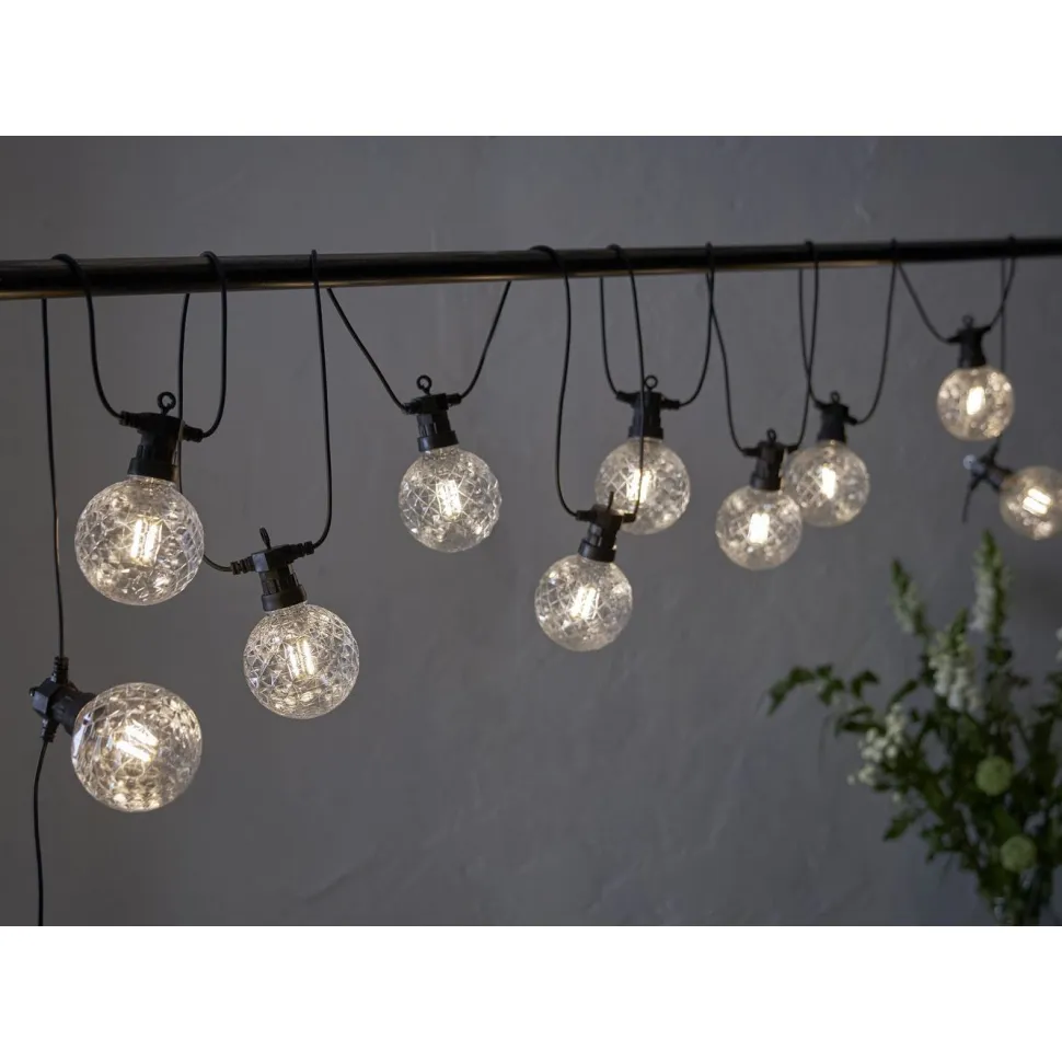 LED-valosarja Star Trading Circus Comb, 10-osainen, 4.5m, musta/kirkas