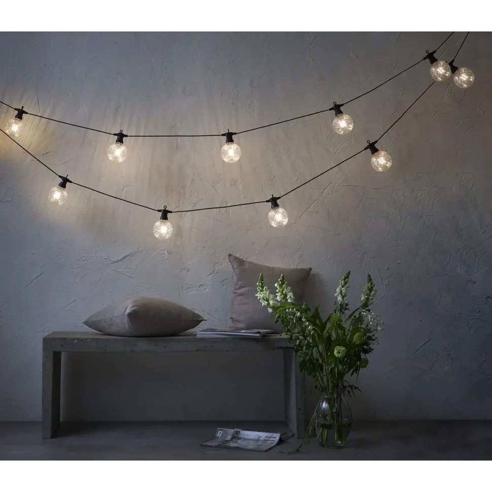 LED-valosarja Star Trading Circus Comb, 10-osainen, 4.5m, musta/kirkas