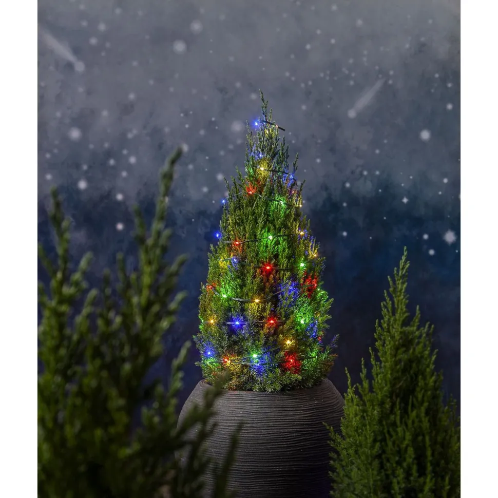 LED-valosarja Star Trading Dew Drop Micro, 15m, vihreä/RGB