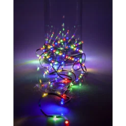 LED-valosarja Star Trading Dew Drop Micro, 15m, vihreä/RGB