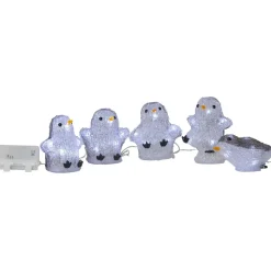 LED-valosarja Star Trading Crystalo pingviinit 130 cm