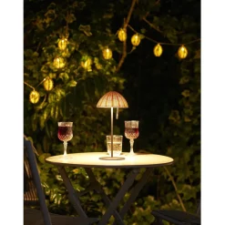 LED-valosarja House Nordic Carlisle, 180cm, IP44, paristokäyttöinen, ruskea