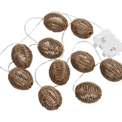 LED-valosarja House Nordic Carlisle, 180cm, IP44, paristokäyttöinen, ruskea