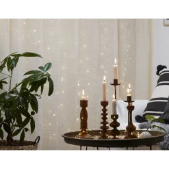 LED-valoverho Star Trading Dew Drop, 100 LED, 100x100cm, hopea