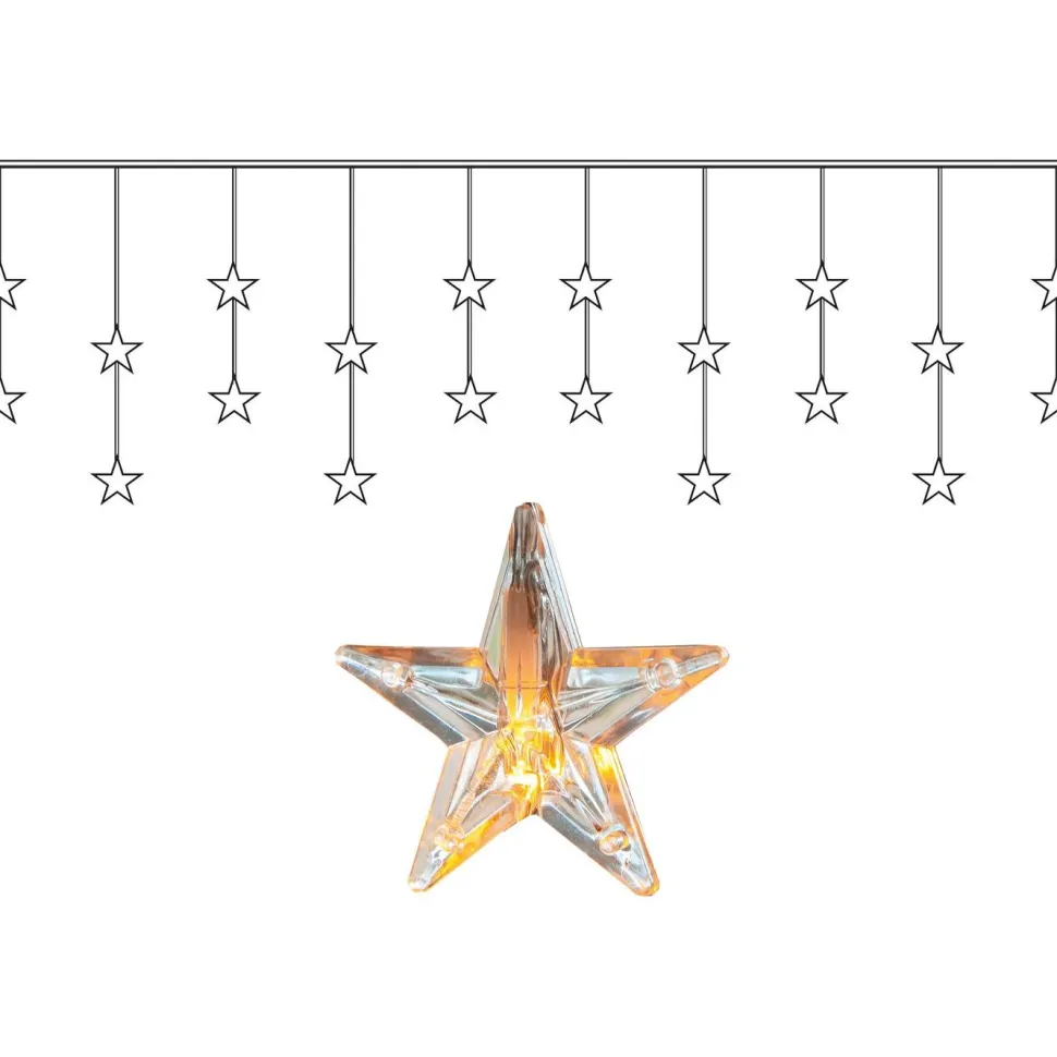 LED-valoverho Star Trading Star Curtain 180x40cm, läpinäkyvä
