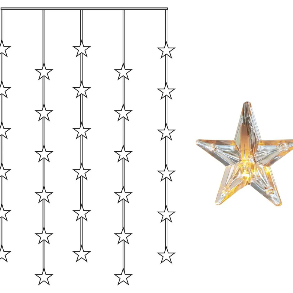 LED-valoverho Star Trading Star Curtain 180x40cm, läpinäkyvä