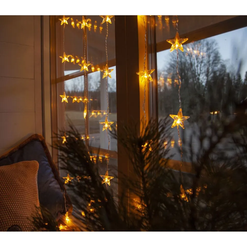 LED-valoverho Star Trading Star Curtain 180x40cm, läpinäkyvä