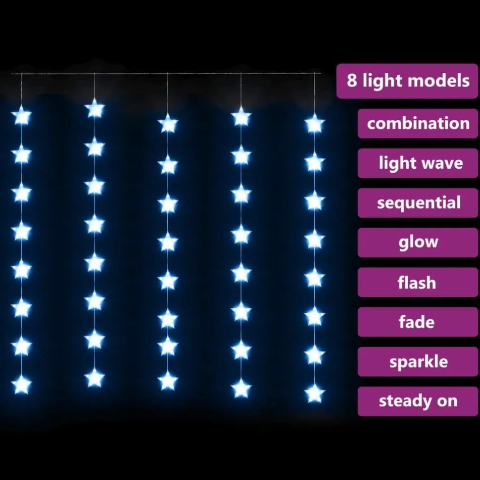LED-valoverho tähtikeijuvalot 200 LEDiä värikäs