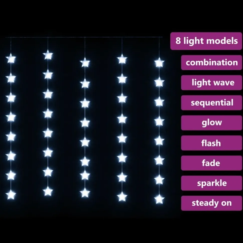 LED-valoverho tähtikeijuvalot 200 LEDiä värikäs