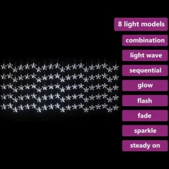 LED-valoverho tähtikeijuvalot 500 LEDiä värikäs