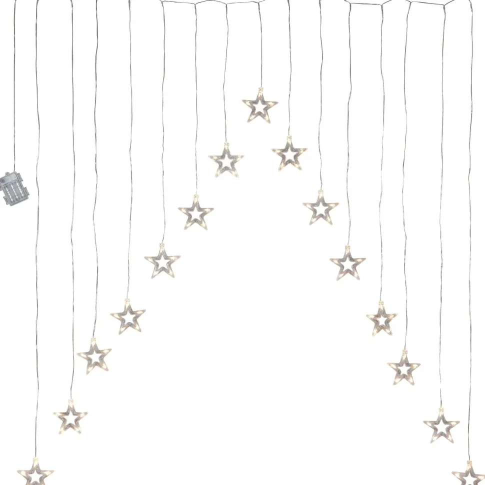 LED-valoverho Star Trading DecyStar, 125x120cm, läpinäkyvä
