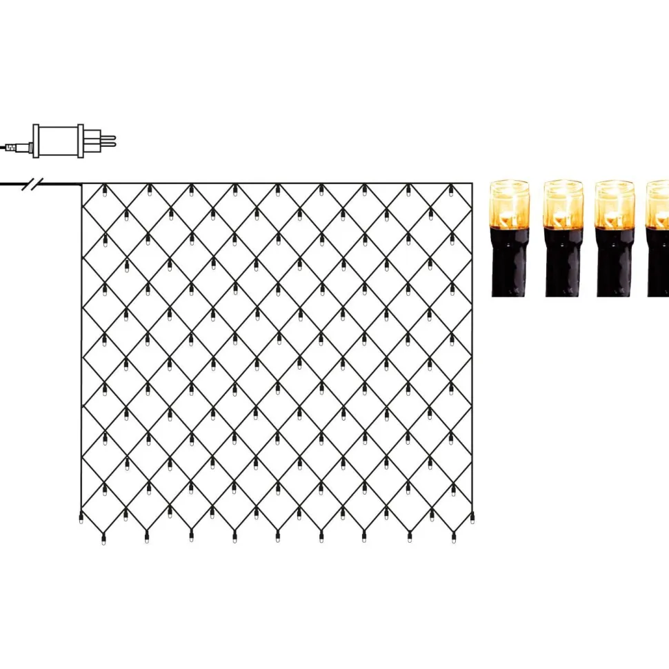 LED-valoverkko Star Trading Golden Warm White 200 valoa 3x3 m