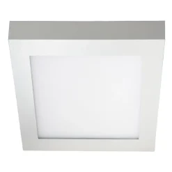 LED-yleisvalaisin Airam Kubo II 225, 15W/830, 225x225x42mm, himmennettävä, IP20, valkoinen/opaali