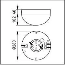 LED-yleisvalaisin Ensto AVR4 IP44 10W/830 Ø260x142 mm valkoinen