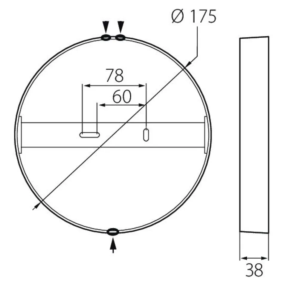 LED-yleisvalaisin Airam Ronda II 175, 12W/840, Ø175x38mm, himmennettävä, valkoinen/opaali