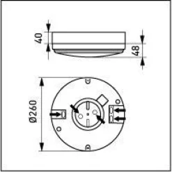LED-yleisvalaisin Ensto AVR1.1109L IP44 LED10W/840 Ø260x88 mm valkoinen