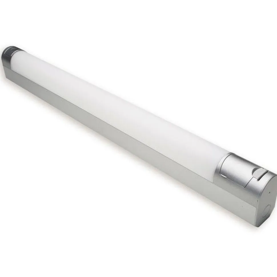 LED-yleisvalaisin Ensto Jono AVR66 IP44 721 mm 10W/830 alumiini pistorasialla ja kytkimellä