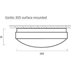 LED-yleisvalaisin Lumiance Giotto ø305 mm pinta-asennettava 19 W 3000 K IP44 valkoinen