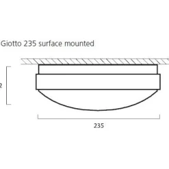 LED-yleisvalaisin Lumiance Giotto 235 ø265 mm pinta-asennettava 12 W 4000 K IP44 valkoinen