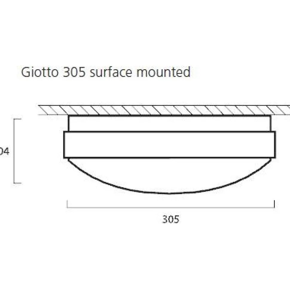 LED-yleisvalaisin Lumiance Giotto ø305 mm pinta-asennettava 19 W 4000 K IP44 valkoinen